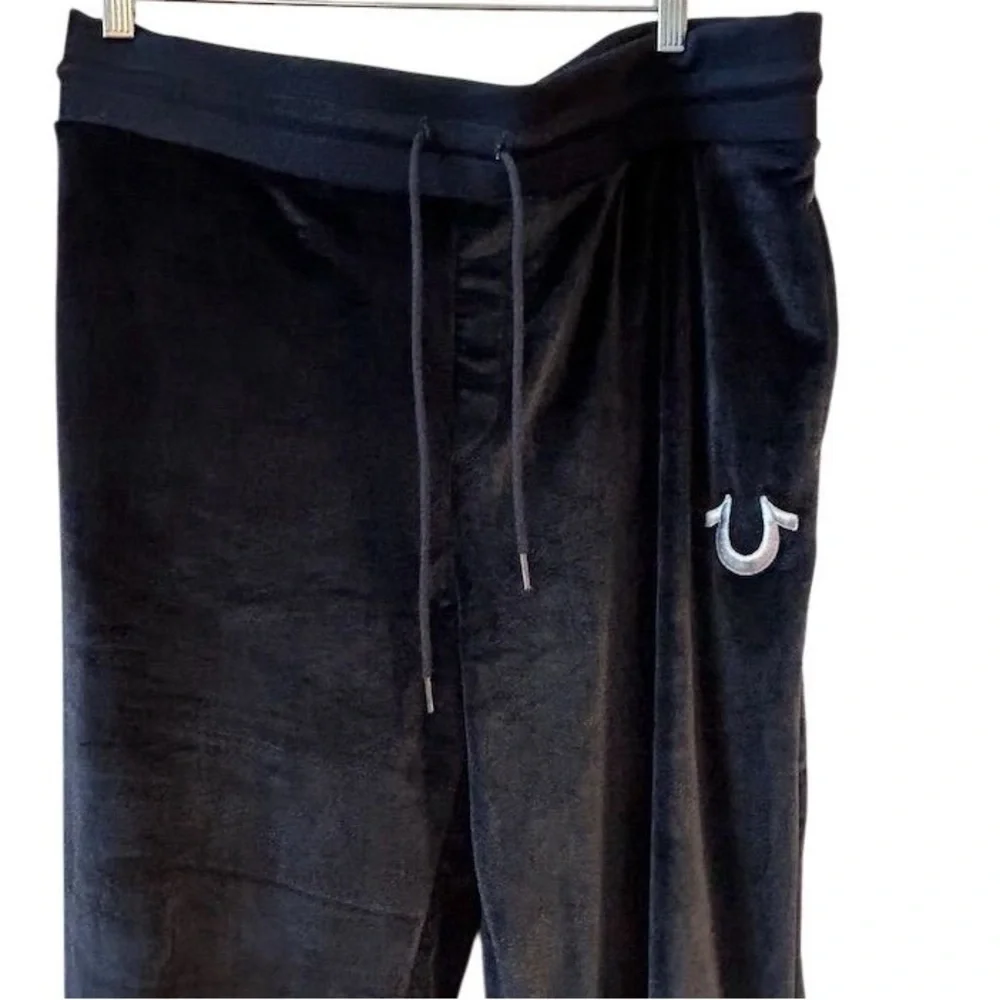 True Religion‎ Men's 3XL Blue Velour Jogger Pants Elastic Waist 28